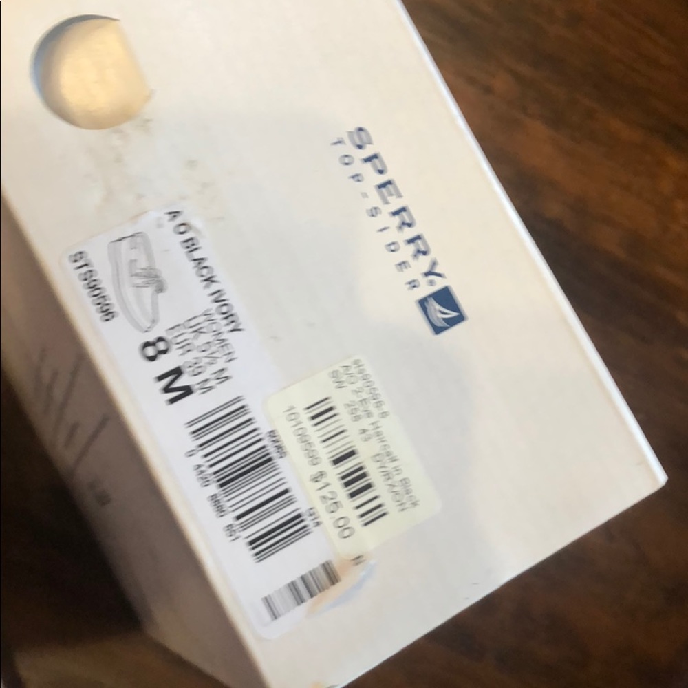 Sperry Shoes - Black & Ivory Polkadots - Calfhair View 5